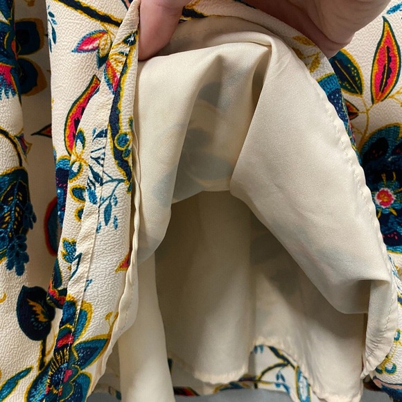 A New Day Floral Mini‎ Dress XL Ruffled Elastic Waist Pockets Lined Multi Color - Picture 6 of 7